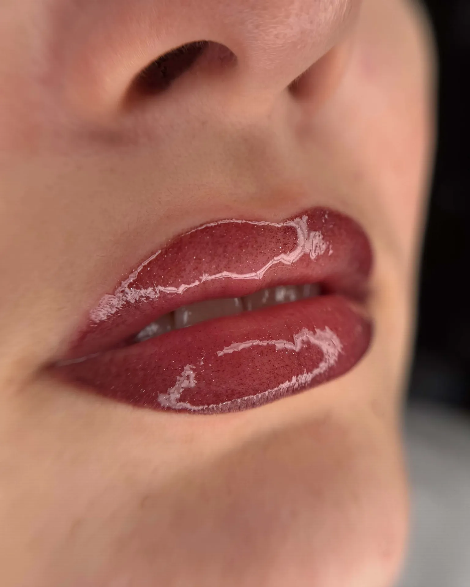 Lippen Permanent Make-up Ergebnis